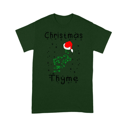 Funny Christmas Gift - Christmas Thyme Christmas Theme Pun Tee Shirt Gift For Christmas