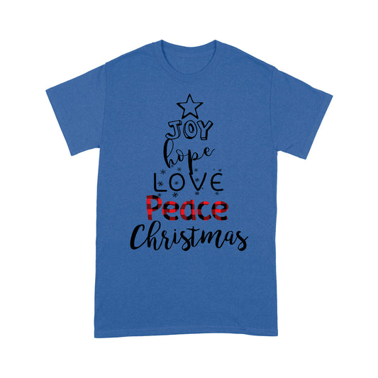 Joy Peace Love Hope Weihnachten passende Familie Geschenk T-Shirt Geschenk für Weihnachten