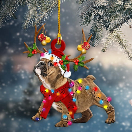 Bulldog Christmas Shape Ornament - Best gifts your whole family