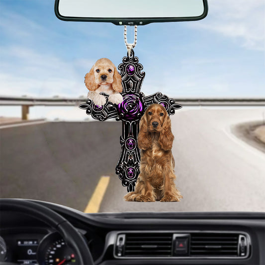 Cocker Spaniel Pray For God Car Hanging Ornament Dog Pray For God Ornament Godmerc - Best gifts your whole family