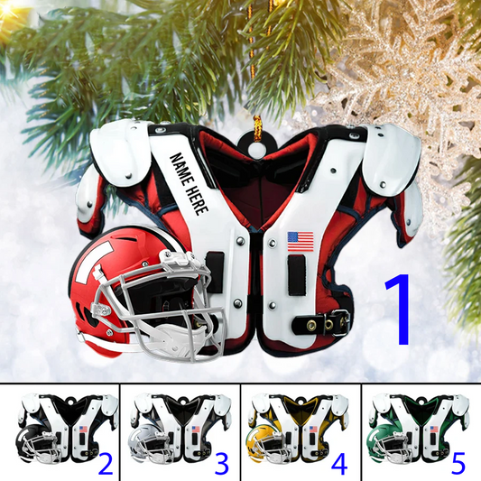 Custom Football Uniform Flat 2D Ornament Personalized, Sport Gifts, Christmas Tree Ornament, Home Decor Plastic Ornament - Best gifts your whole family