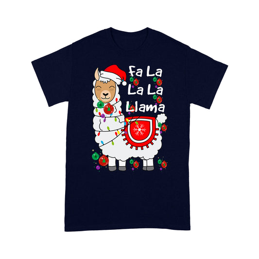 Funny Christmas Outfit For Llama Lovers - Fa La La La Llama Tee Shirt Gift For Christmas