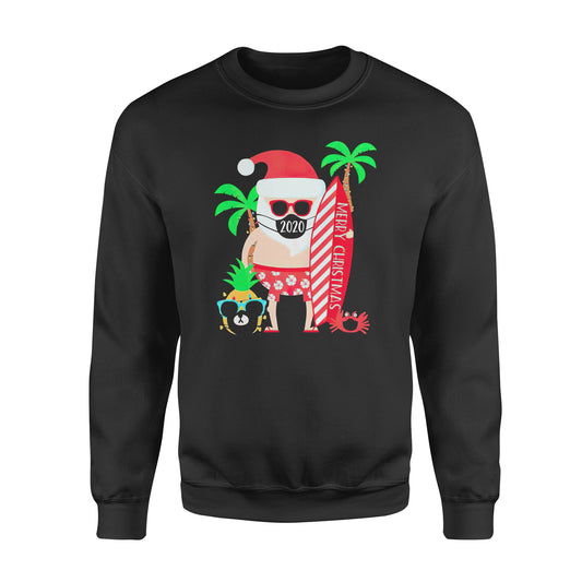 Lustiges Weihnachtsgeschenk zum Thema Surfen 2020 für den Surfer-Weihnachtsmann mit Maske – Lustige Sweatshirt-Geschenke, hässlicher Weihnachtspullover für Männer und Frauen
