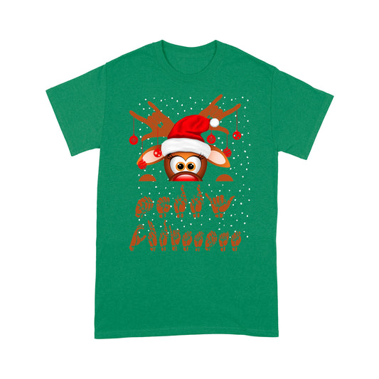 Frohe Weihnachten ASL Gebärdensprache Geschenk T-Shirt Geschenk für Weihnachten