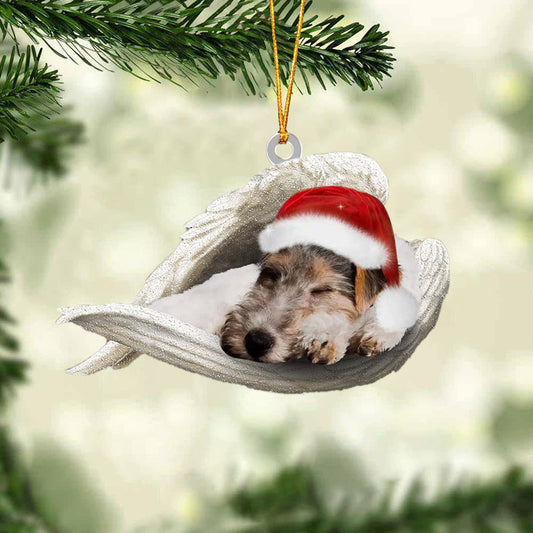Fox Terrier Sleeping Angel Christmas Ornament Godmerc - Best gifts your whole family