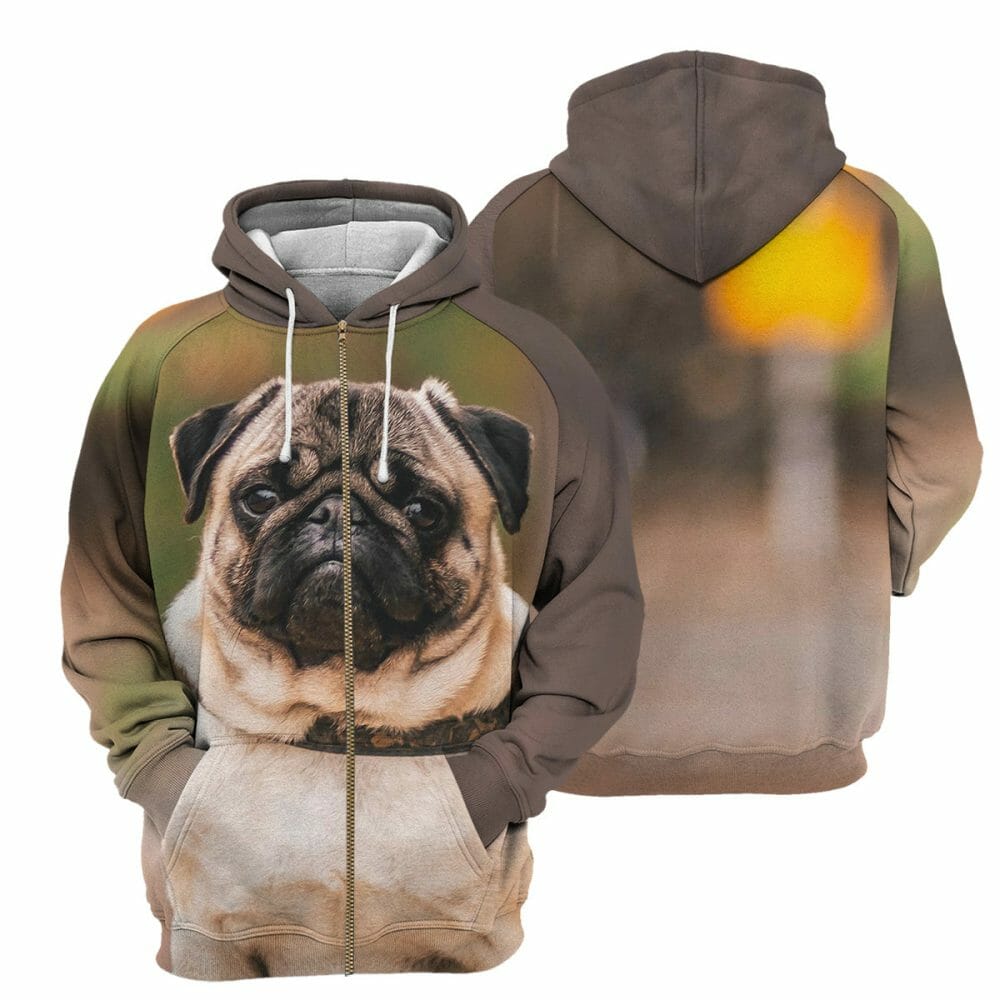 Pug - 3D All Over Printed Shirt Tshirt Hoodie Apparel