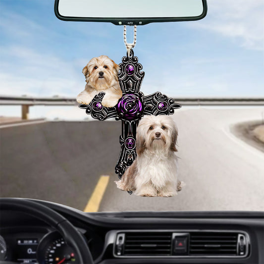 Havanese Pray For God Car Hanging Ornament Dog Pray For God Ornament Godmerc - Best gifts your whole family