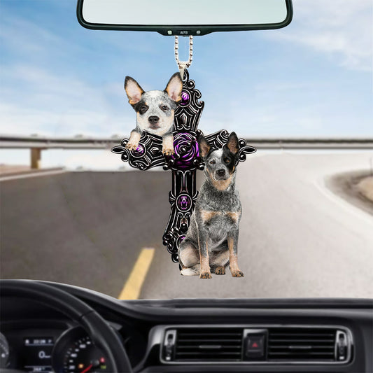 Heeler Pray For God Car Hanging Ornament Dog Pray For God Ornament Godmerc - Best gifts your whole family