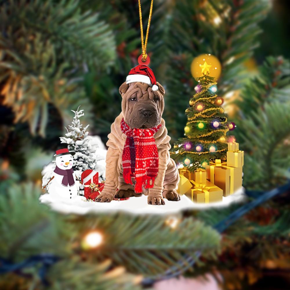 Ornament- shar pei Christmas Ornament Dog Ornament, Car Ornament, Christmas Ornament - Best gifts your whole family