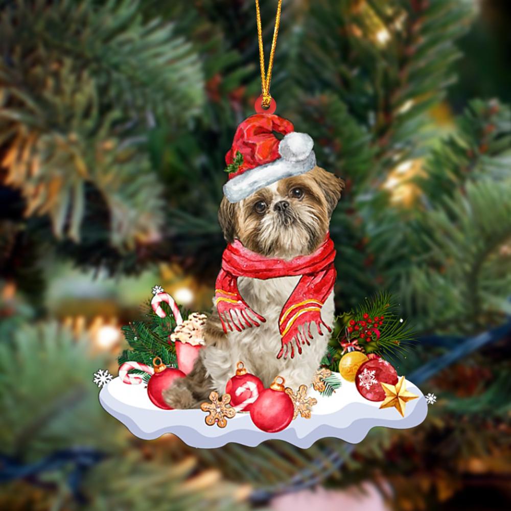 Ornament- Shih Tzu 2-Better Christmas Hanging Ornament, Happy Christmas Ornament, Car Ornament - Best gifts your whole family