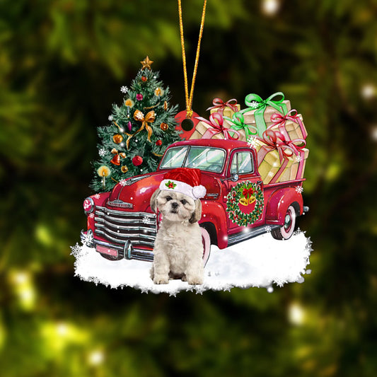 Ornament- Shih Tzu Christmas Hanging Ornament Dog Ornament, Car Ornament, Christmas Ornament - Best gifts your whole family