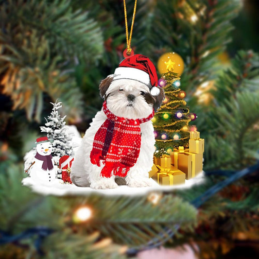 Ornament- Shih Tzu Christmas Ornament Dog Ornament, Car Ornament, Christmas Ornament - Best gifts your whole family