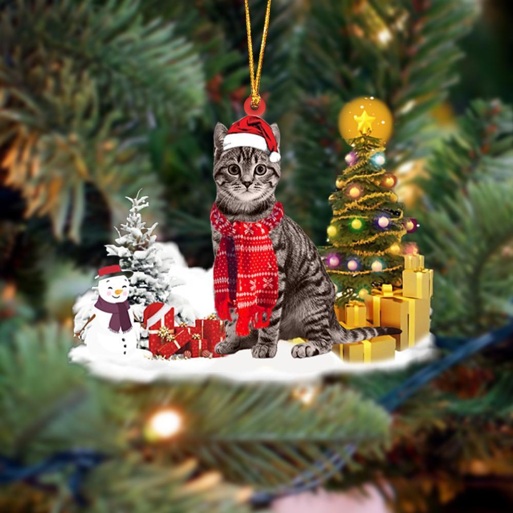Ornament- Tabby Cat Christmas Ornament Dog Ornament, Car Ornament, Christmas Ornament - Best gifts your whole family