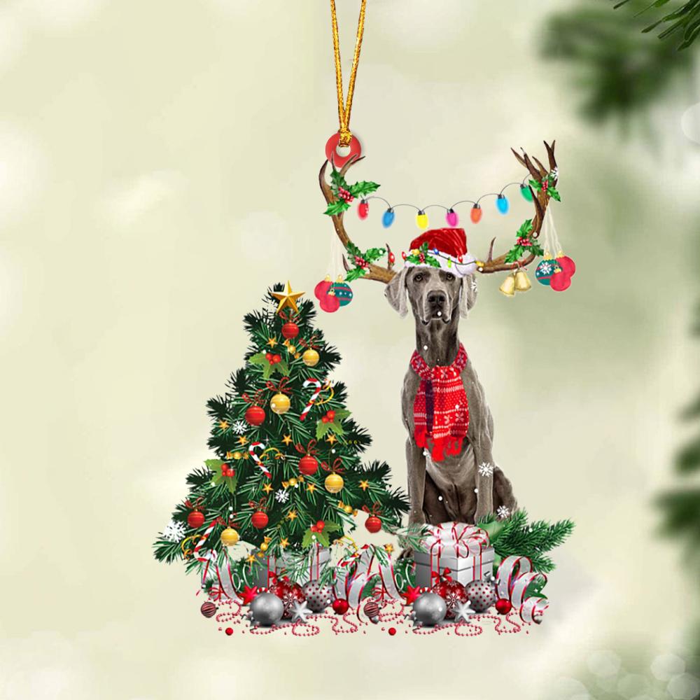 Ornament- Weimaraner 1-Christmas Tree Gift Hanging Ornament, Happy Christmas Ornament, Car Ornament - Best gifts your whole family