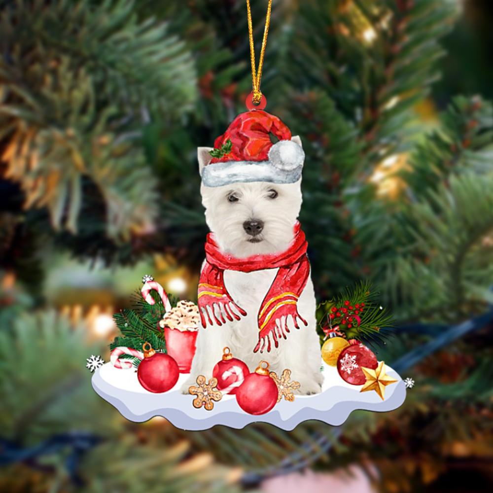 Ornament- West Highland White Terrier-Better Christmas Hanging Ornament, Christmas Ornament, Car Ornament - Best gifts your whole family