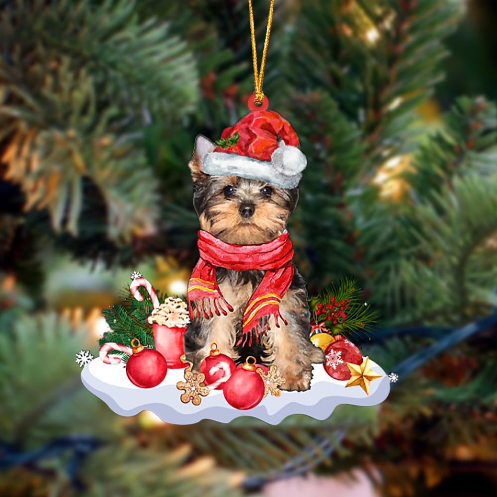Ornament- Yorkshire Terrier-Better Christmas Hanging Ornament, Happy Christmas Ornament, Car Ornament - Best gifts your whole family
