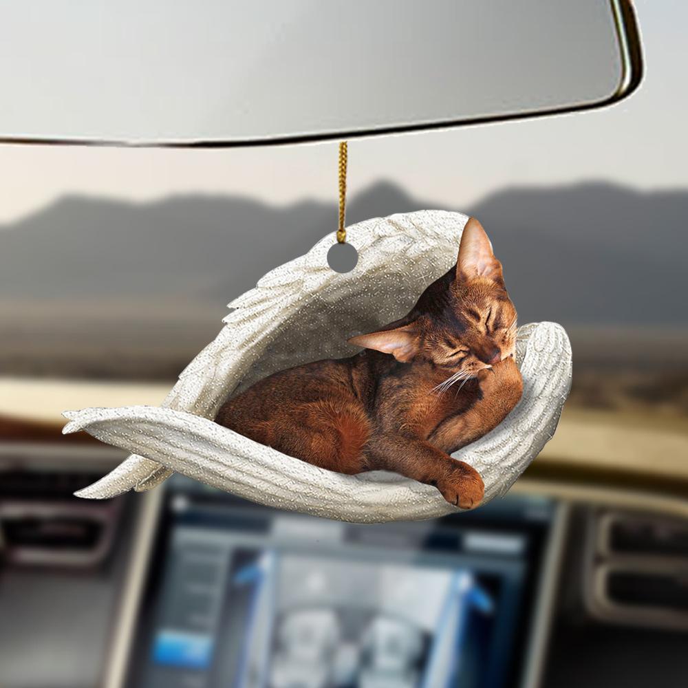 Ornaments- Abyssinian sleeping angel Abyssinian lovers cat lovers ornament, Dog Ornaments, Car Ornament - Best gifts your whole family