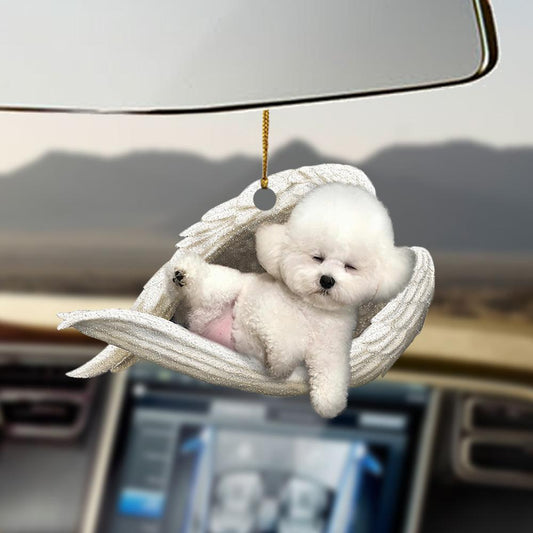 Ornaments- Bichon frise sleeping angel bichon frise lovers dog lovers ornament, Dog Ornaments, Car Ornament - Best gifts your whole family