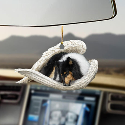 Ornaments- Black tri-color Border Collie sleeping angel gift for Collie lovers gift for dog moms ornament - Best gifts your whole family