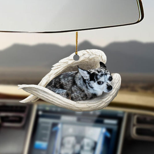 Ornaments- Blue merle chihuahua sleeping angel chihuahua lover dog lover ornament - Best gifts your whole family