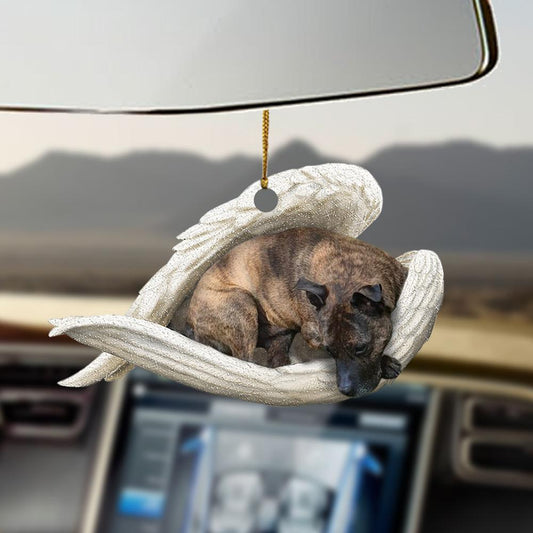 Ornaments- Brindle Staffy sleeping angel brindle Staffy lovers ornament, Dog Ornaments, Car Ornament - Best gifts your whole family