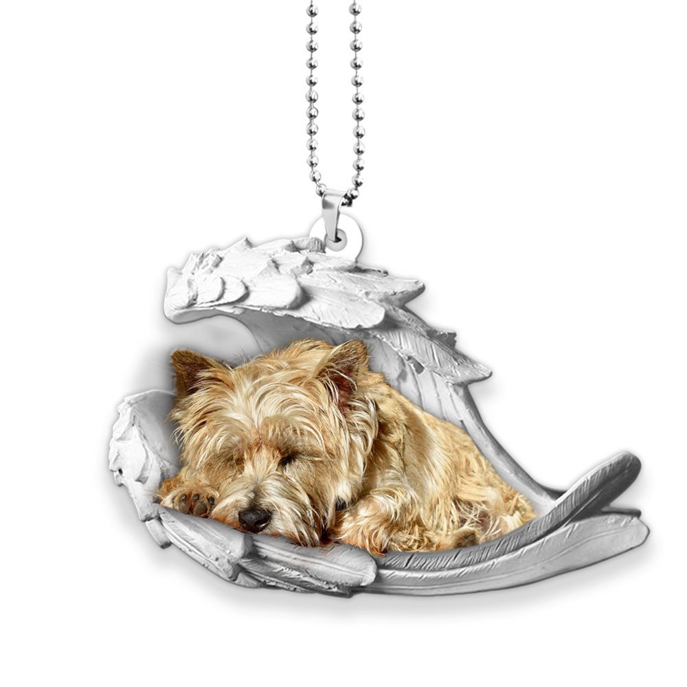 Ornaments- Cairn Terrier- Sleeping Angel-Two Sided Ornament, Dog Ornaments, Car Ornament - Best gifts your whole family