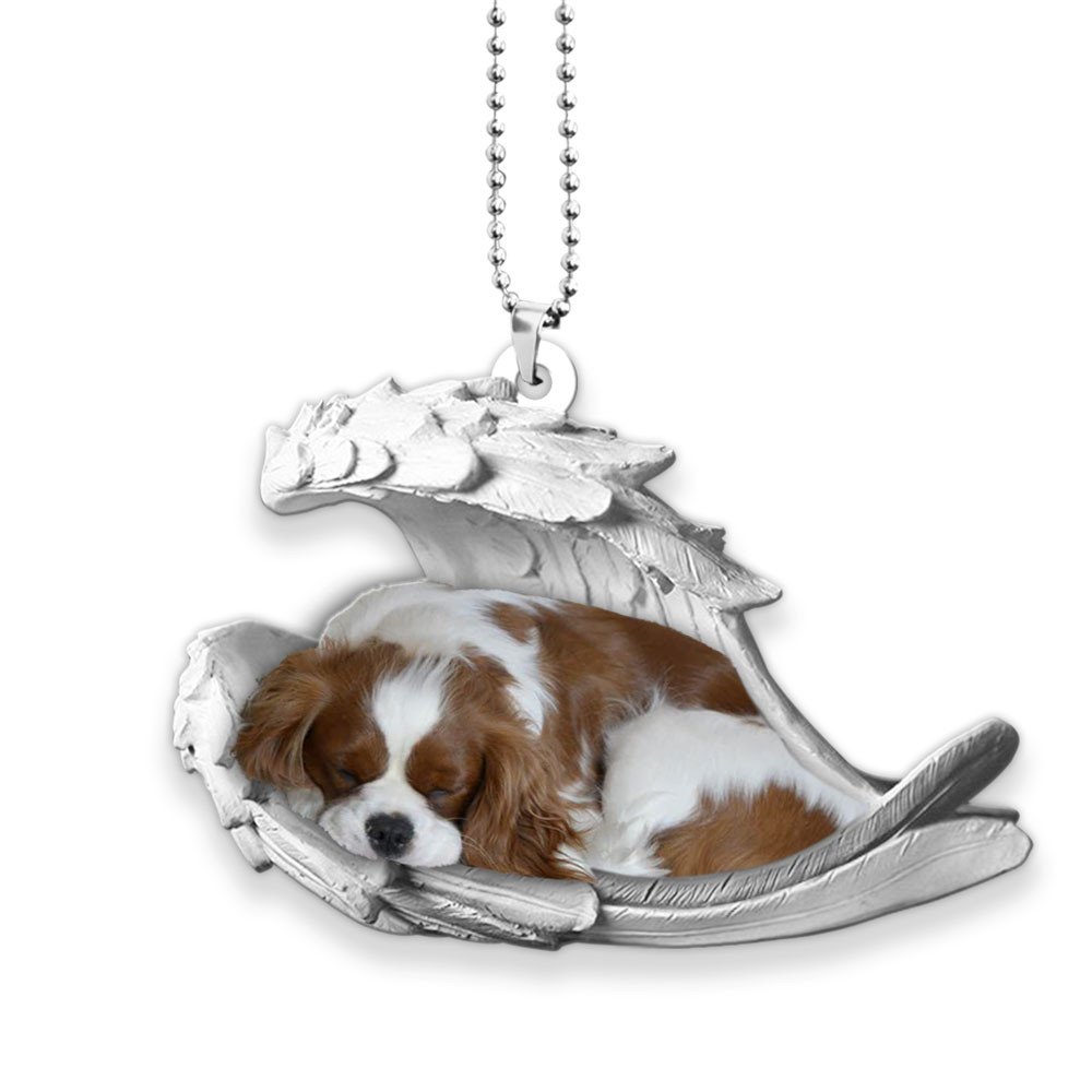 Ornaments- Cavalier King Charles Spaniel- Sleeping Angel-Two Sided Ornament, Dog Ornaments, Car Ornament - Best gifts your whole family