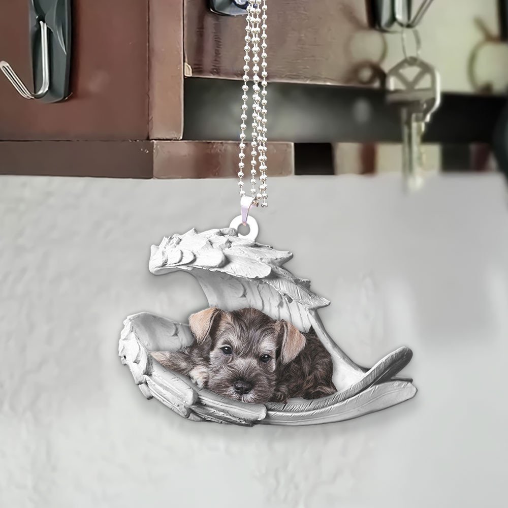 Ornaments- Cesky Terrier- Sleeping Angel-Two Sided Ornament, Dog Ornaments, Car Ornament - Best gifts your whole family