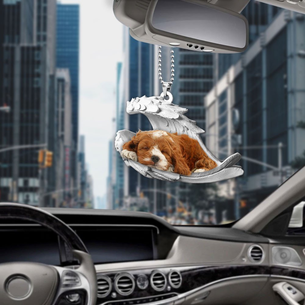 Ornaments- Cockapoo- Sleeping Angel-Two Sided Ornament, Dog Ornaments, Car Ornament - Best gifts your whole family