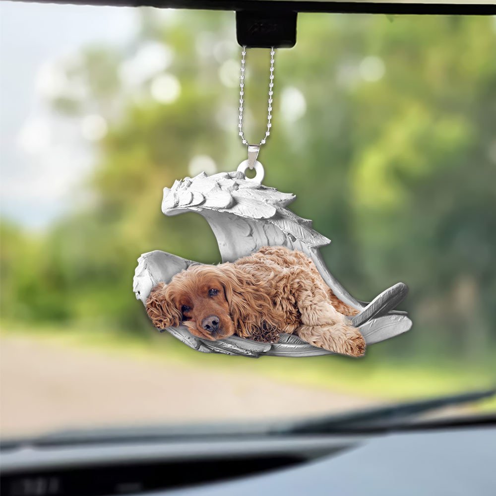 Ornaments- Cocker Spaniel- Sleeping Angel-Two Sided Ornament, Dog Ornaments, Car Ornament - Best gifts your whole family