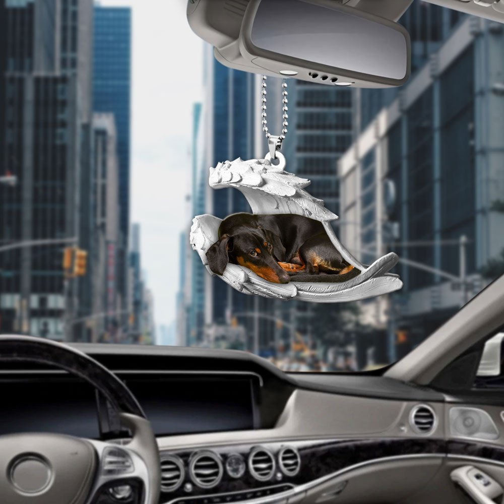 Ornaments- Dachshund- Sleeping Angel-Two Sided Ornament, Dog Ornaments, Car Ornament - Best gifts your whole family