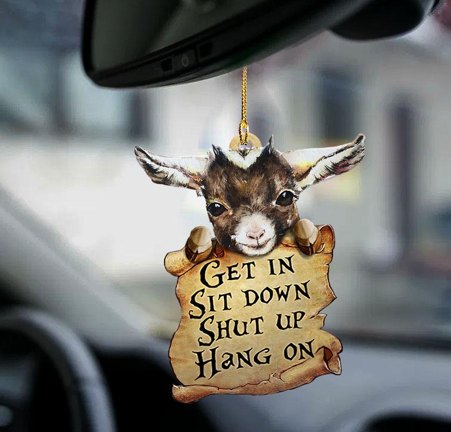 Ornaments- Goat get in goat lover two sided ornament, Dog Ornaments, Car Ornament - Best gifts your whole family
