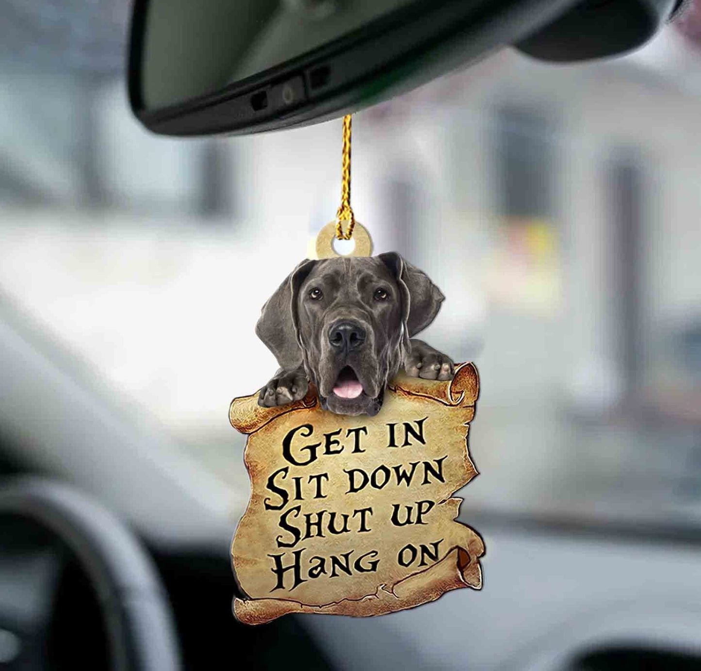 Ornaments- Great Dane get in great dane lover dog moms two sided ornament, Dog Ornaments, Car Ornament - Best gifts your whole family