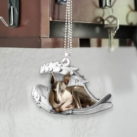 Ornaments- Greyhound- Sleeping Angel-Two Sided Ornament, Dog Ornaments, Car Ornament - Best gifts your whole family