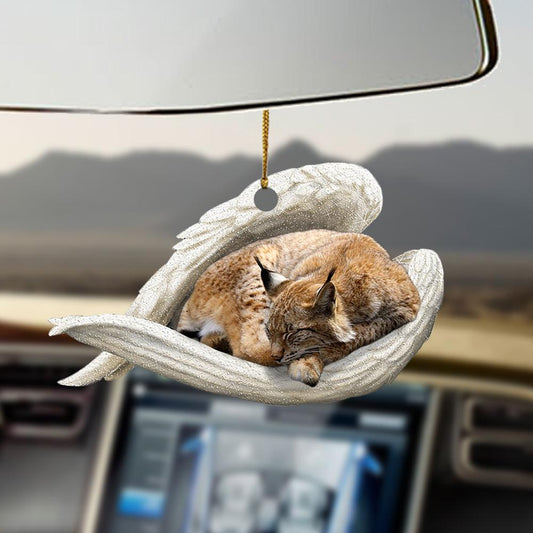 Ornaments- Lynx sleeping angel Lynx lover cat mom ornament, Dog Ornaments, Car Ornament - Best gifts your whole family