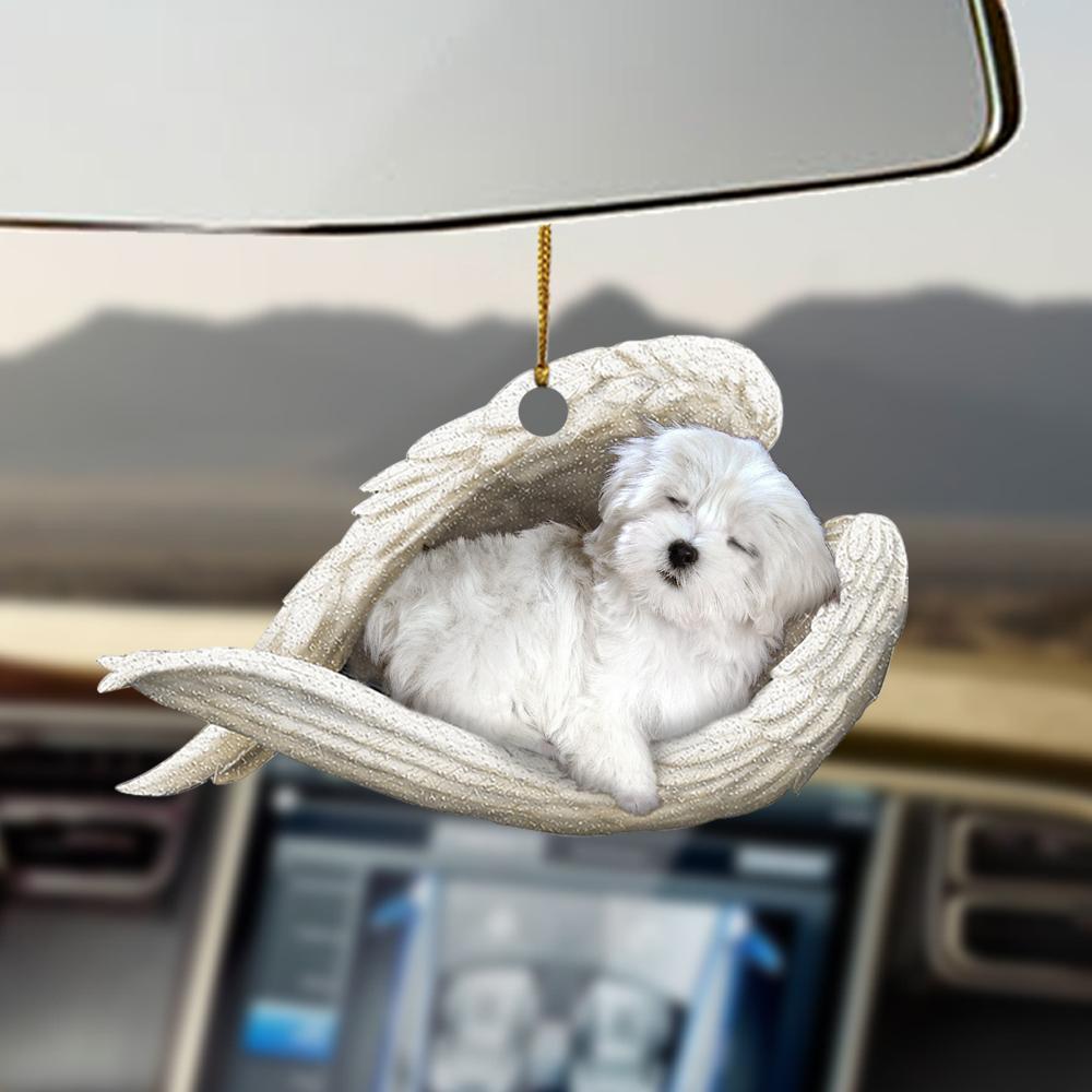 Ornaments- Maltese sleeping angel maltese lovers dog moms ornament, Dog Ornaments, Car Ornament - Best gifts your whole family