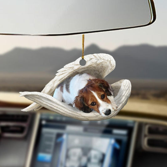 Ornaments- Nederlandse Kooikerhondje sleeping angel dog moms ornament, Dog Ornaments, Car Ornament - Best gifts your whole family