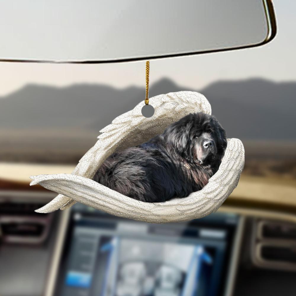 Ornaments- Newfoundland dog sleeping angel Newfoundland dog lovers ornament, Dog Ornaments, Car Ornament - Best gifts your whole family
