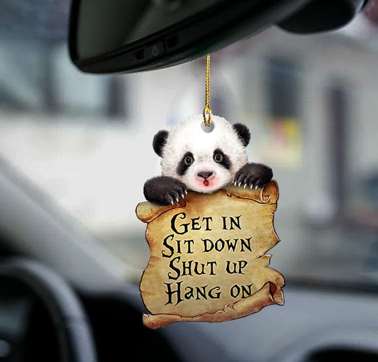 Ornaments- Panda get in panda lover two sided ornament, Dog Ornaments, Car Ornament - Best gifts your whole family