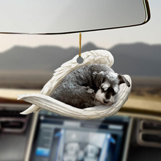 Ornaments- Schnauzer sleeping angel schnauzer lovers dog lovers ornament, Dog Ornaments, Car Ornament - Best gifts your whole family