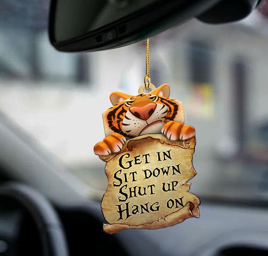 Ornaments- Tiger get in tiger lover two sided ornament, Dog Ornaments, Car Ornament - Best gifts your whole family