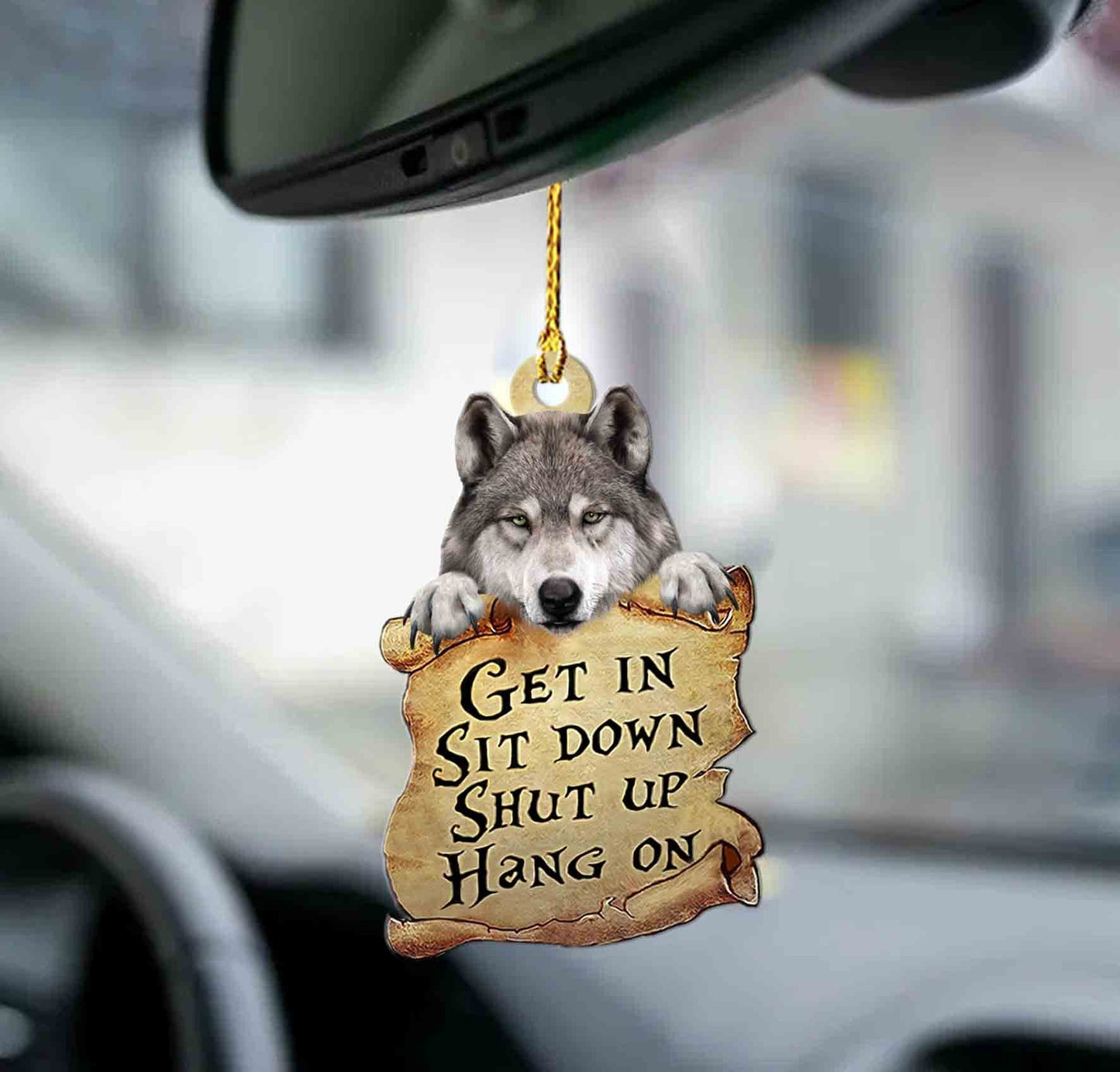 Ornaments- Wolf get in wolf lovers two sided ornament, Dog Ornaments, Car Ornament - Best gifts your whole family