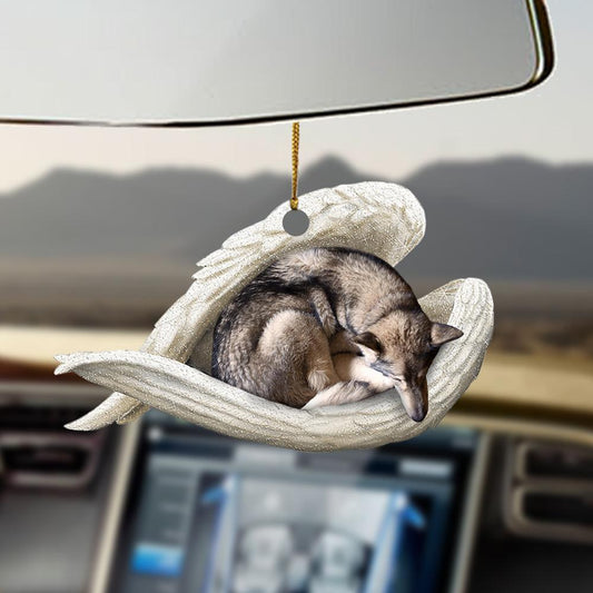 Ornaments- Wolfdog sleeping angel Wolfdog lovers dog moms ornament, Dog Ornaments, Car Ornament - Best gifts your whole family