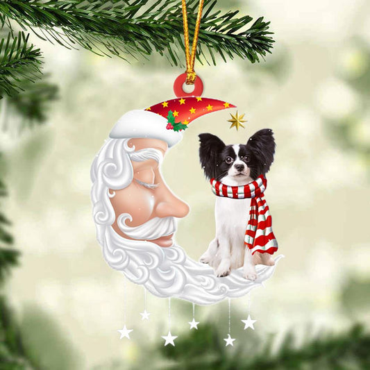 Papillon 3 With Santa Christmas Ornament Dog Christmas Ornament - Best gifts your whole family