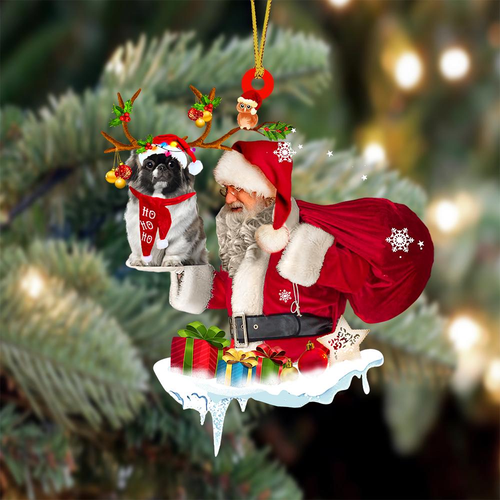 Pekingese And Santa Claus Christmas Ornament Godmerc - Best gifts your whole family