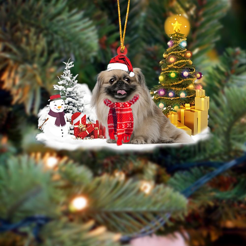 Pekingese Christmas Ornament Christmas Tree Hanging Acrylic Ornament Gift - Best gifts your whole family