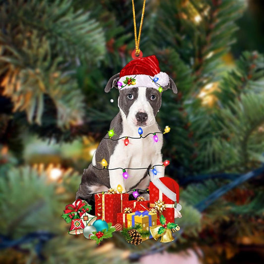 Pitbull 2-Dog Be Christmas Tree Hanging Ornament - Best gifts your whole family