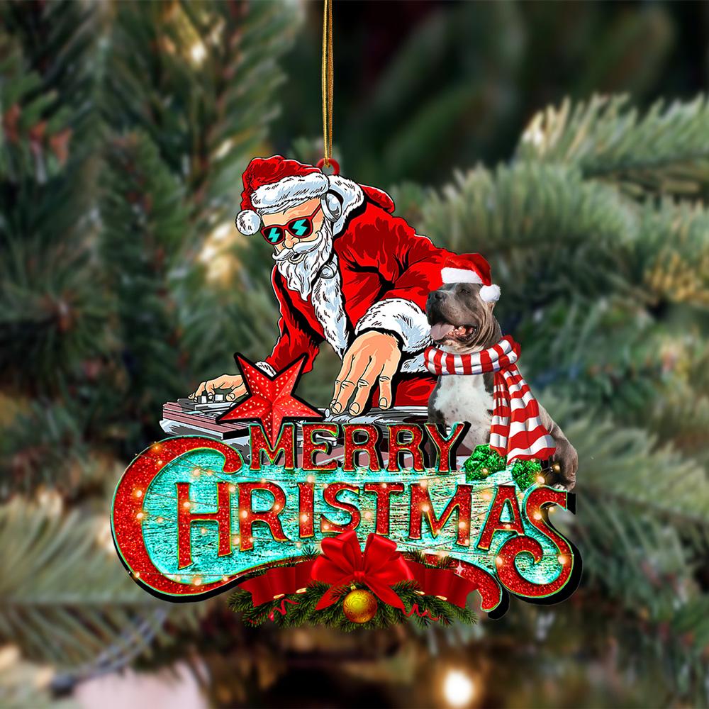 Pitbull-Christmas Rock Two Sided Ornament - Best gifts your whole family