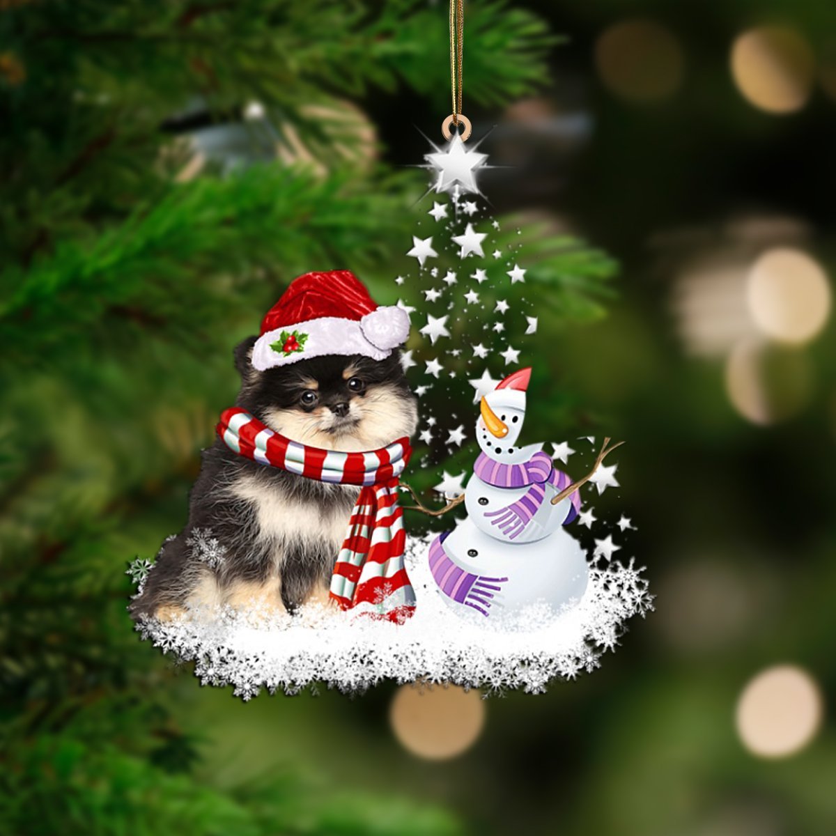 Pomeranian 1-Star Tree Hanging Ornament - Best gifts your whole family