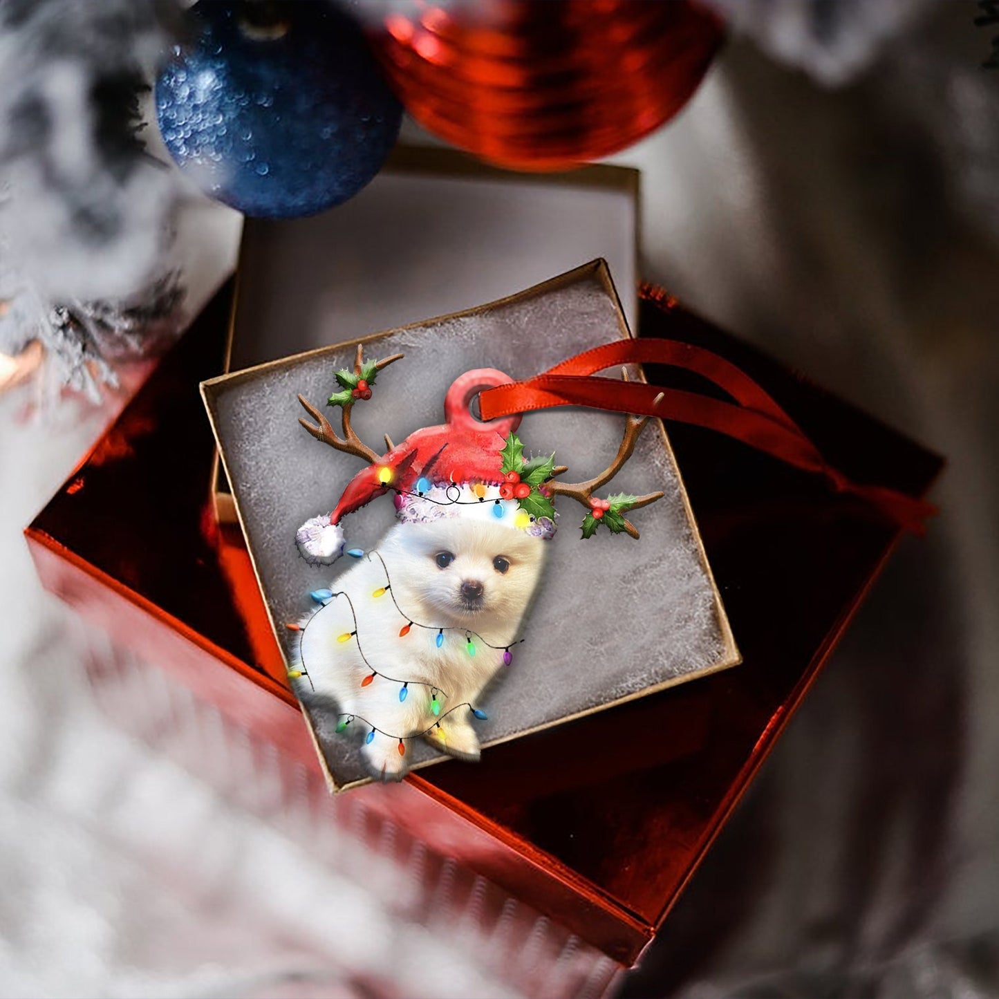 Pomeranian Christmas Shape Ornament - Best gifts your whole family